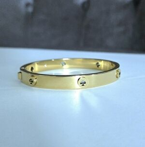 Kate Spade♠️ "Spot The Spade" Gold💛 Hinged Bangle - NWT